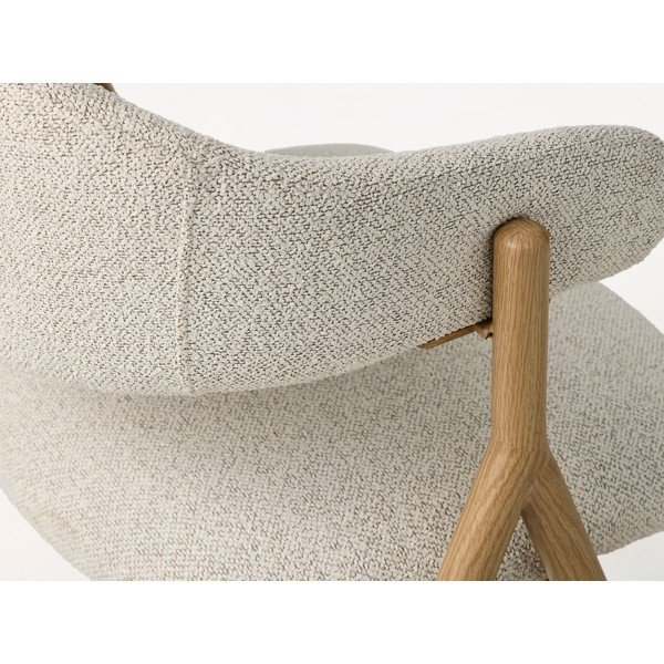 Kreemjas/naturaalse polstriga söögitool käetugedega Frances - Unique Furniture-image-1