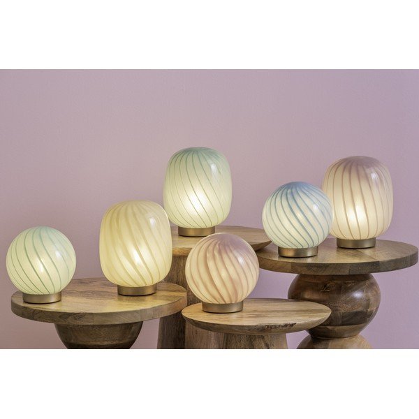 Helekollane lauavalgusti klaasist varjuga (kõrgus 17 cm) Summer Globe - Leitmotiv-image-3