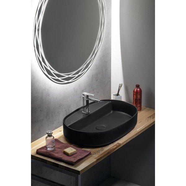 Must keraamiline valamu 60x40 cm Infinity Oval - Sapho-image-3