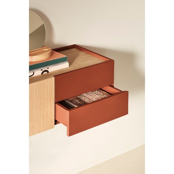 Puiduvärvi tammedekooriga madal kummut 110x23 cm Otto - Teulat-image-1