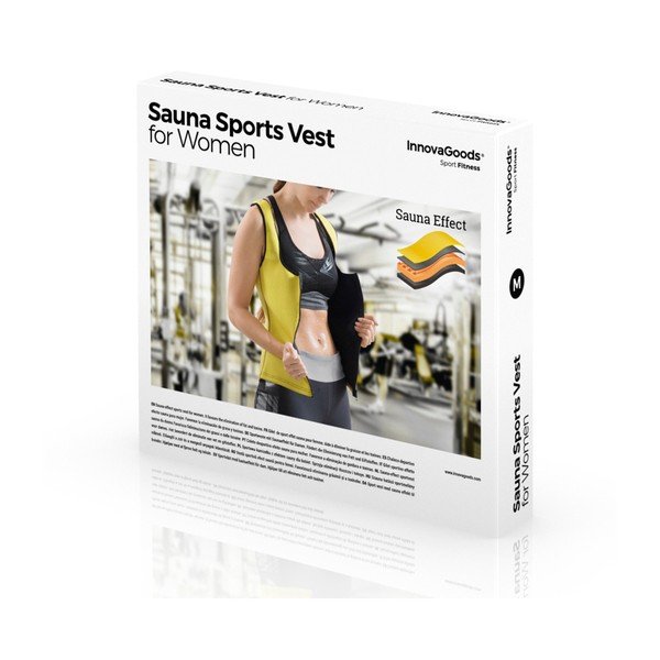 Žlutá dámská vesta se saunovacím efektem InnovaGoods, vel. M-image-3