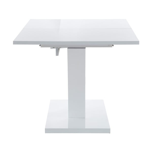 Valge kokkupandav kõrgläikega söögilaud Aaron, 140 x 90 cm - Støraa-image-1