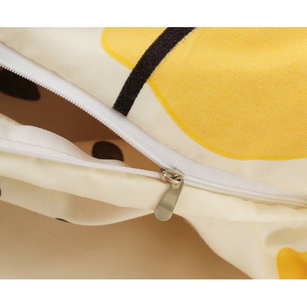 Kollane 3-osaline voodipesu üheinimesevoodile mikrosatiinist 140x200 cm Sophia - My House-image-2