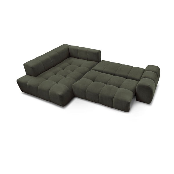 Roheline šenilldiivanvoodi/panipaigaga nurgadiivan (vasak nurk/L-kujuline) Everest - Bobochic Paris-image-4