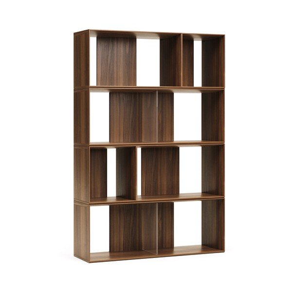 Pähklipuu dekooriga moodulriiulite süsteem 6 tk 101x152 cm Litto - Kave Home-image-2