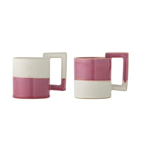 Roosad/kreemjad keraamilised kruusid komplektis 2 tk 375 ml Ranya - Bloomingville