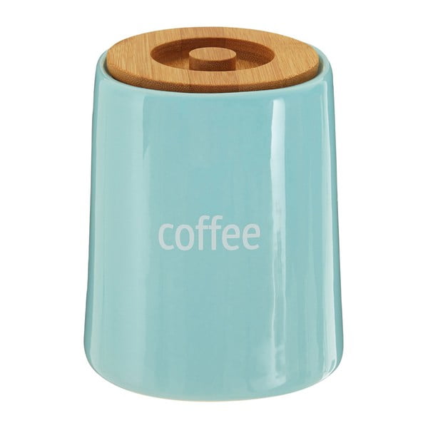 Modrá dóza na kávu s bambusovým víkem Premier Housewares Fletcher, 800 ml