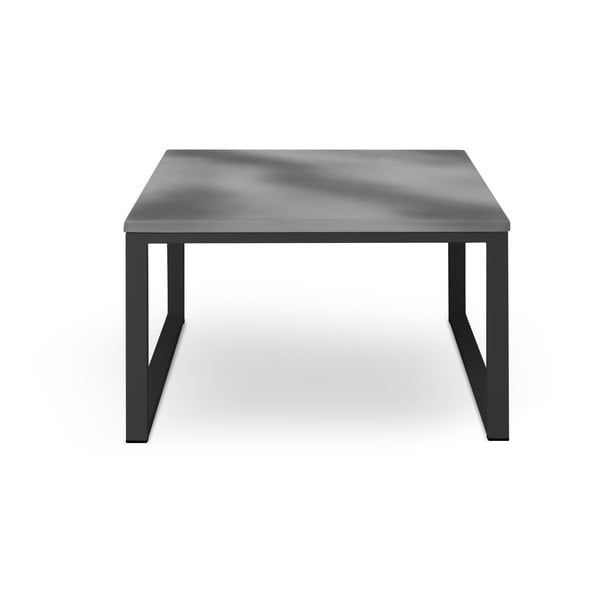Šedý venkovní stůl v betonovém dekoru a černém rámu Calme Jardin Nicea, délka 70 cm