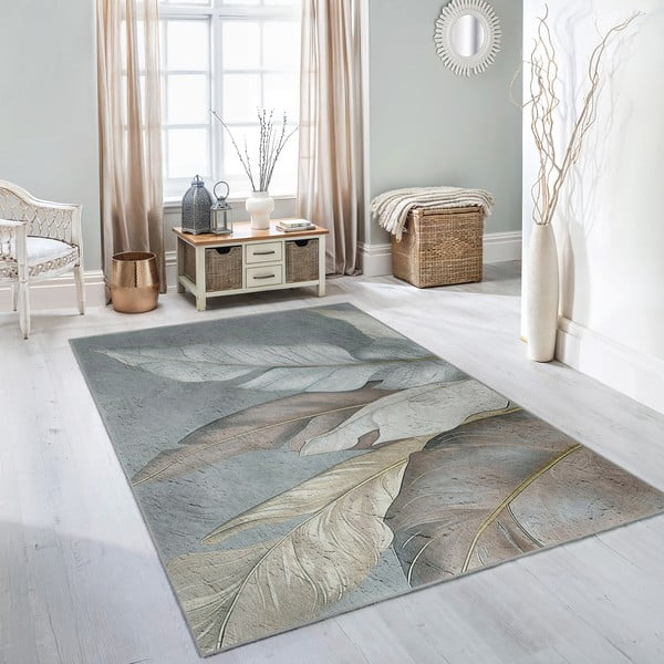 Roheline-hall pestav vaip 80x150 cm Dusty Leaves - Mila Home-image-2