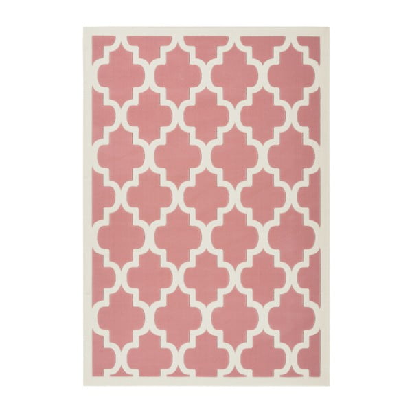 Růžový koberec Kayoom Maroc Criss, 80 x 150 cm