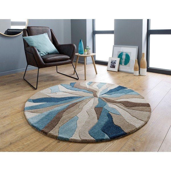 Sinine vaip Splinter, ⌀ 135 cm - Flair Rugs-image-4