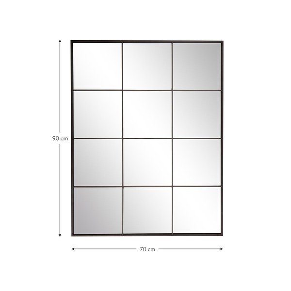 Musta metallraamiga seinapeegel , 70 x 90 cm Clarita - Westwing Collection-image-3