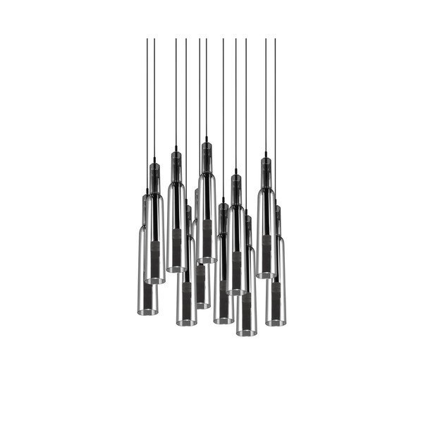 Hõbedane LED rippvalgusti klaasist varjuga ø 50 cm Lucent - Trio Select-image-1