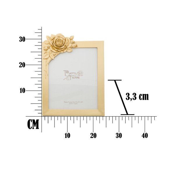 Žlutý fotorámeček v pryskyřicovém rámu Mauro Ferretti Glam Rose, 20 x 25 cm-image-1