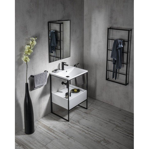 Mustast terasest seinale paigaldatav rätikukangas Ska - Sapho-image-1