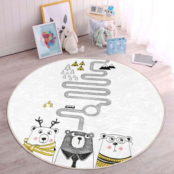 Valge laste vaip ø 100 cm Comfort - Mila Home-image-3
