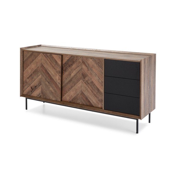 Tammepuidust musta dekooriga sahtli kapp Utah - Marckeric-image-3