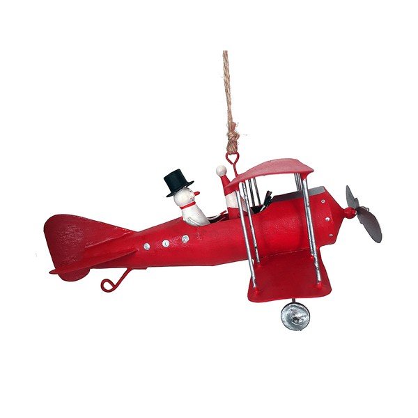 Rippuvad jõulukaunistused Santa and Snowman in Plane - G-Bork