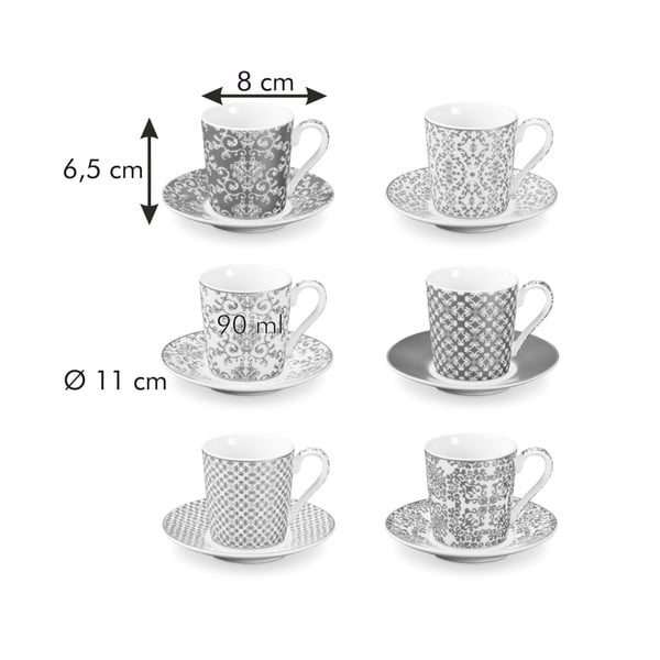 Kuldsed portselanist tassid 6 tk komplektis My Coffee - Tescoma-image-3