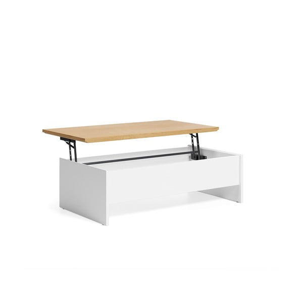 Valge-tammedekoriga diivanilaud 60x110 cm Abilen - Kave Home-image-3