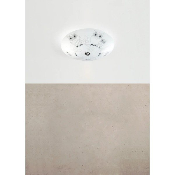 Valge laevalgusti klaasist varjuga ø 39 cm Ugglarp – Markslöjd-image-1