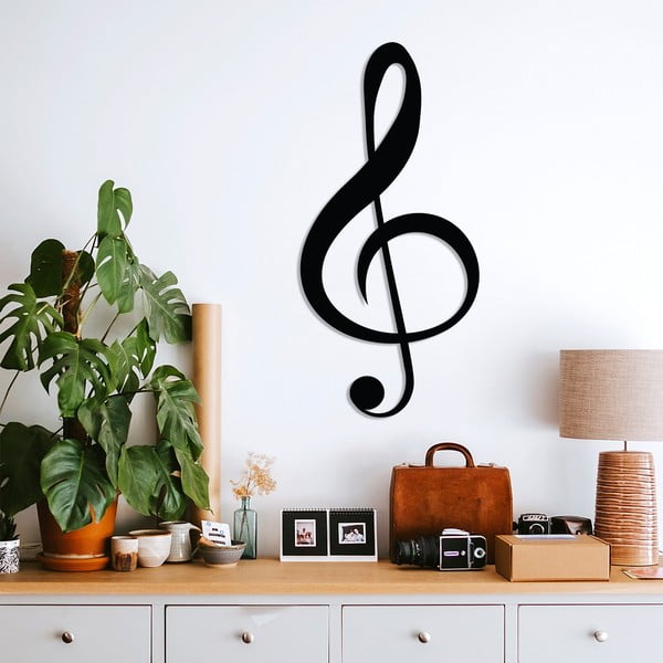 Must seinakaunistus Treble Clef - Wallity-image-1