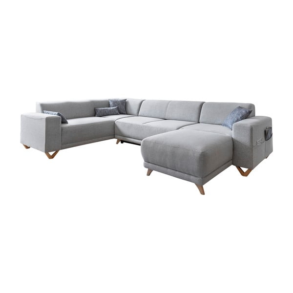 Helehall panipaigaga nurgadiivanvoodi (vasak nurk/"U" kujuline) Classy Sophie – Miuform