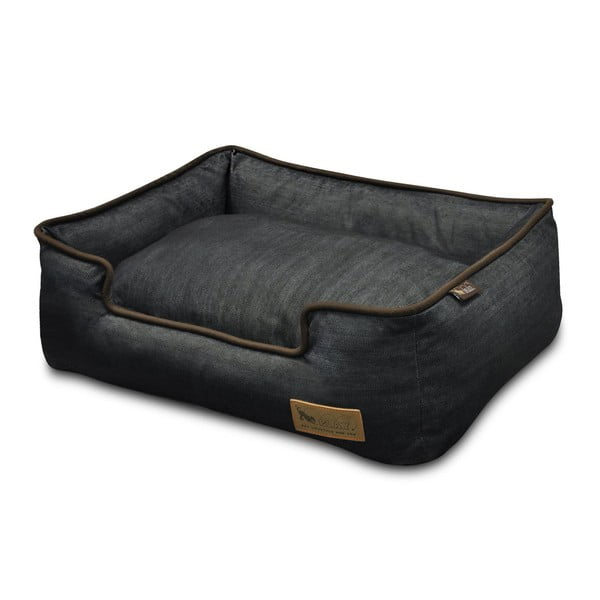 Tumesinine koeravoodi 46x57 cm Lounge Bed Denim Medieval Blue / Dark Chocolate S - P.L.A.Y.