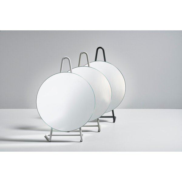 Šedé ocelové stolní kosmetické zrcadlo Zone A-Mirror Soft Grey, ø 31 cm-image-3