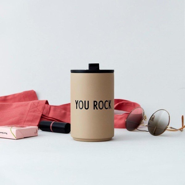 Beež termokruus 350 ml You Rock - Design Letters-image-1