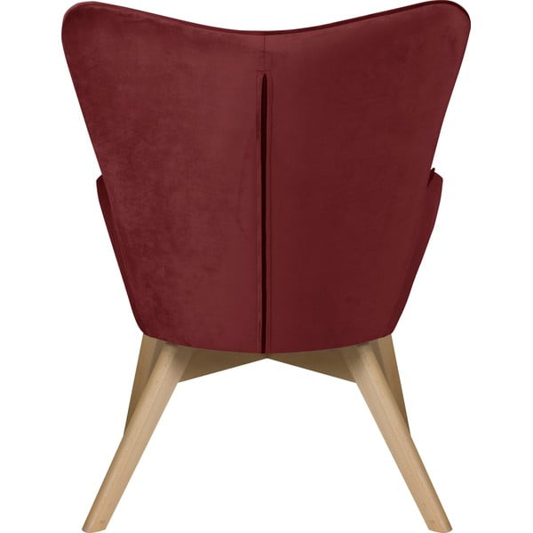 Punane sametist tugitool Niko - Ropez-image-4