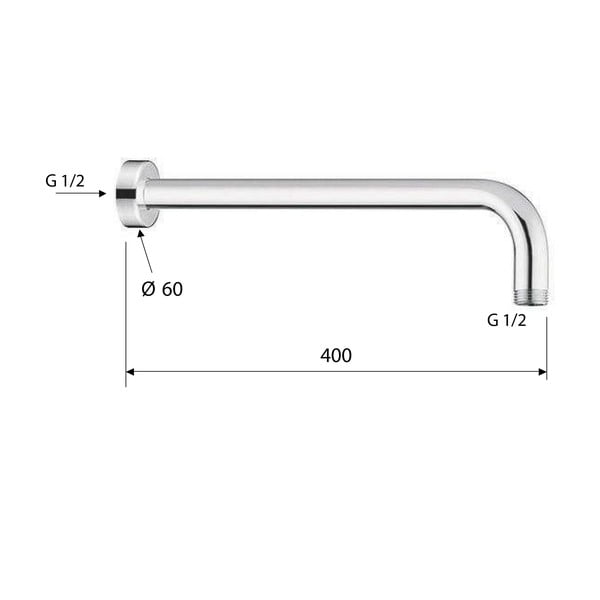 Valge messingist üladuši toru ø 6 cm - Sapho-image-1