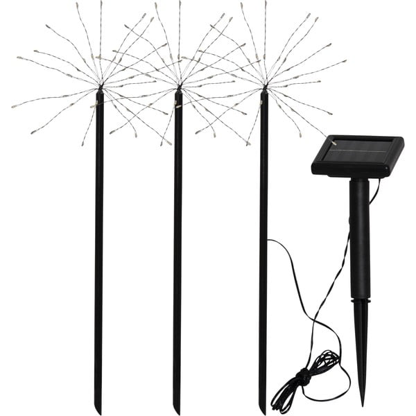 3 päikesepaneeli LED-tulede komplekt väljas, kõrgus 40 cm Firework - Star Trading
