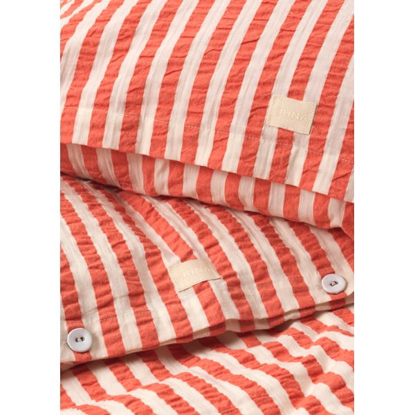 Krepp üheinimesevoodipesu beeži ja telliskivi värvi 140x200 cm Bæk&Bølge - JUNA-image-3