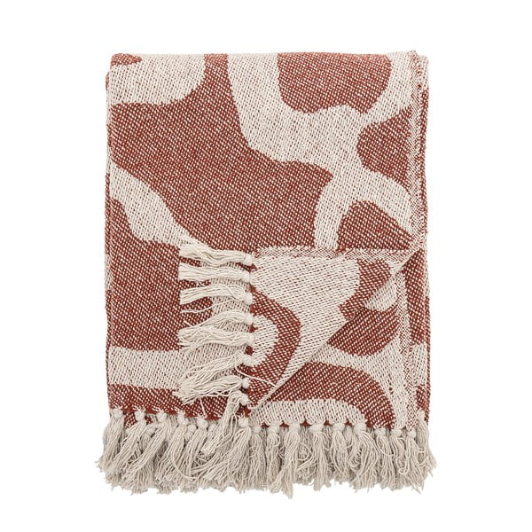 Taaskasutatud puuvillast pruun tekk 130x160 cm Salobre - Bloomingville-image-3