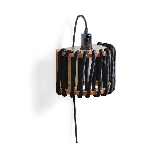 Musta värvi puidust seinalamp , pikkus 20 cm Macaron - EMKO-image-3