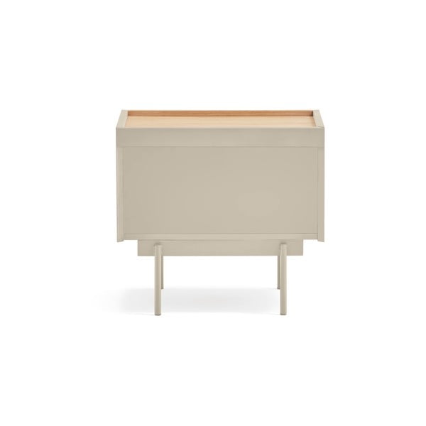 Beež/puiduvärvi tammedekooriga öökapp Otto - Teulat-image-3