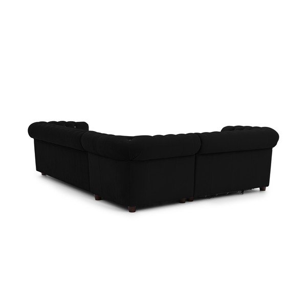 Must sametist nurgadiivanvoodi (vasak nurk/L-kujuline) York Blik - Ropez-image-3