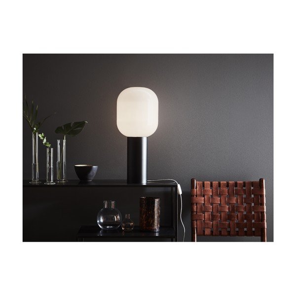 Valge laualamp Brooklyn Smoke, ø 24 cm - Markslöjd-image-1