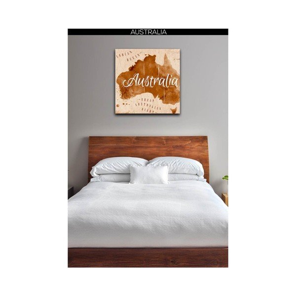Obraz Homemania Maps Australia Brown, 60 x 60 cm-image-1