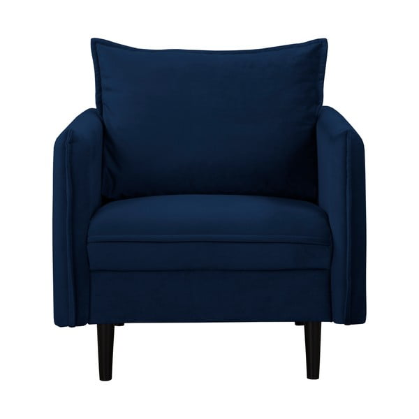 Tumesinine sametist tugitool Juli - Ropez-image-1