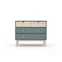 Hallikasroheline laste kummut 100x81x40 cm Estefania – Marckeric