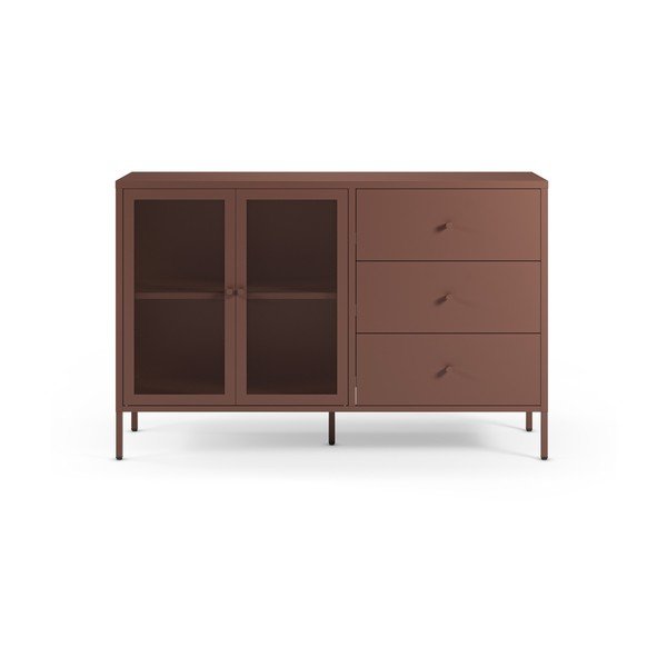 Burgundia värvi metallist kummut 140x90x40 cm - Marckeric