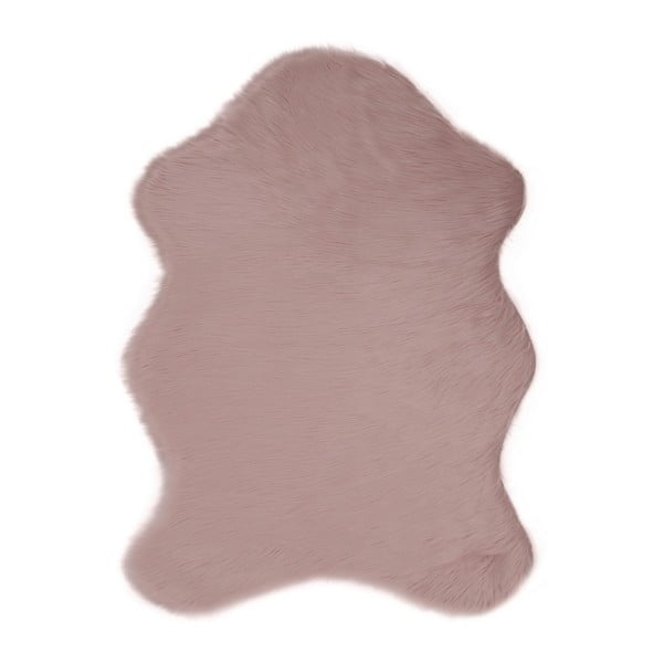 Růžový koberec z umělé kožešiny Pelus Powder, 75 x 100 cm