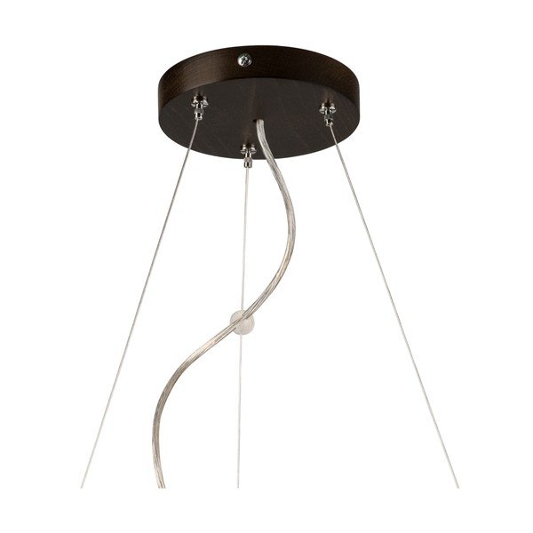 Tumepruun rippvalgusti klaasist varjuga ø 47 cm Eveline – LAMKUR-image-3