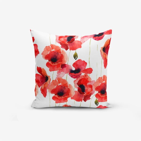 Puuvillasegust padjapüür Poppies, 45 x 45 cm - Minimalist Cushion Covers