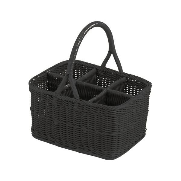 Košík Flaschenkorb Black, 38x29x20 cm
