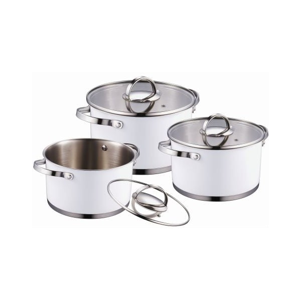 Set Cookware White, 6 ks