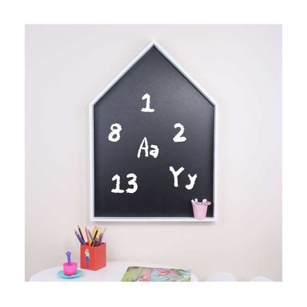 Bílá nástěnná police s tabulí North Carolina Scandinavian Home Decors Maison L-image-1