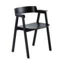 Must söögitool tammepuidust käetugedega Flip – Gazzda